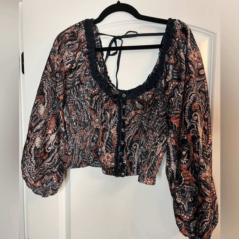 Free People Dare Me Velvet Top